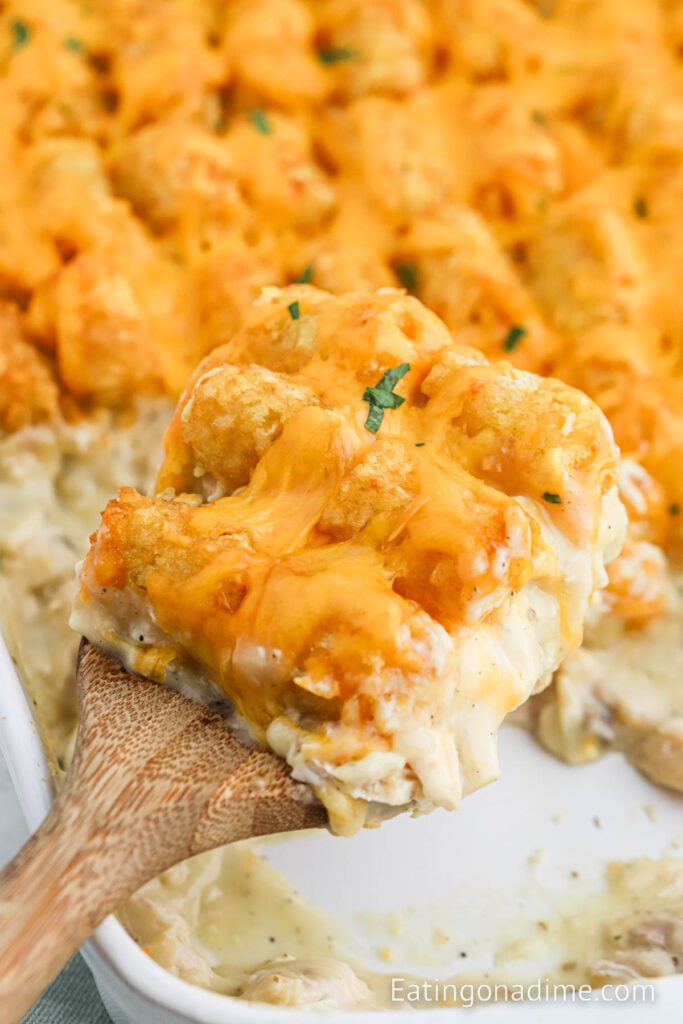 Chicken Tater Tot Casserole - Eating On A Dime