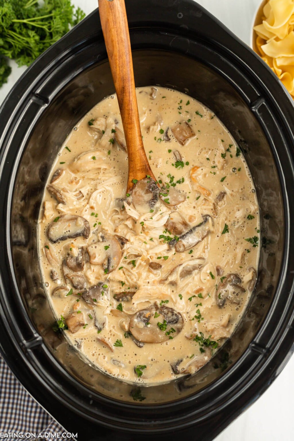 Slow Cooker Chicken Stroganoff