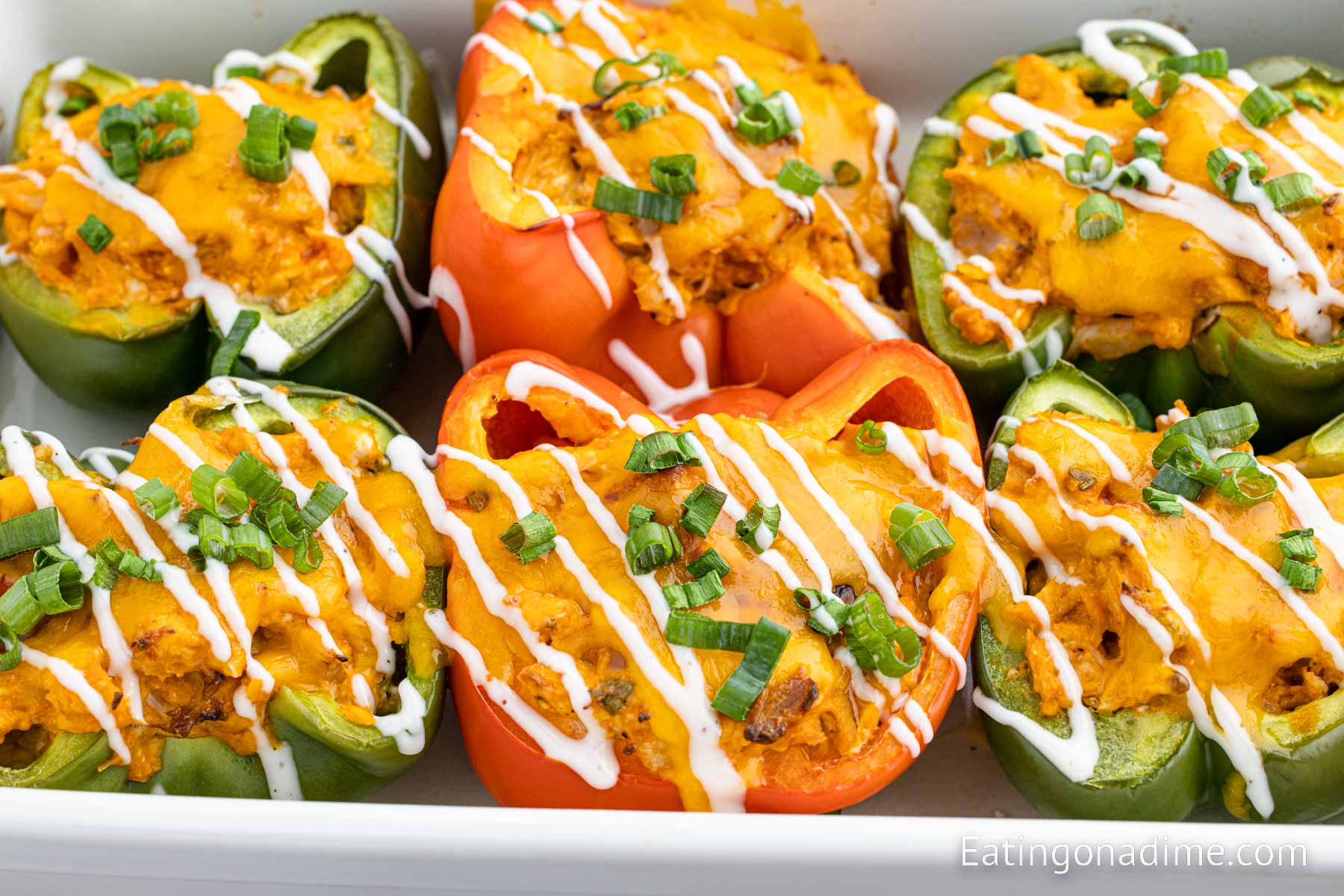 Buffalo Chicken Stuffed Peppers