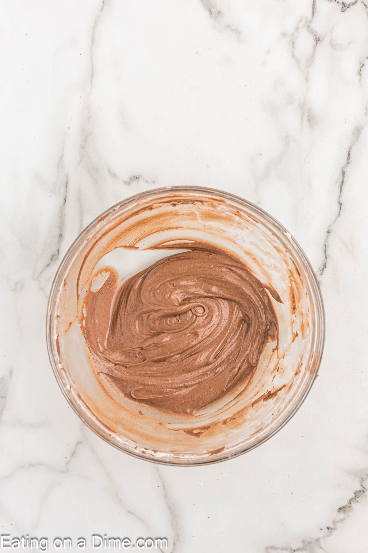 Chocolate frosting in a bowl