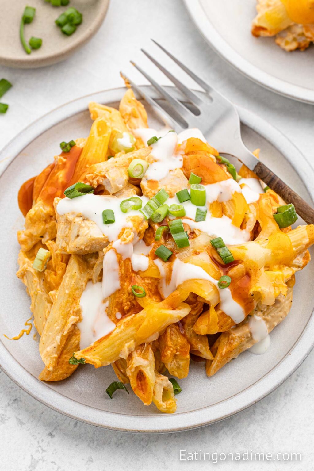 Buffalo Chicken Pasta Bake