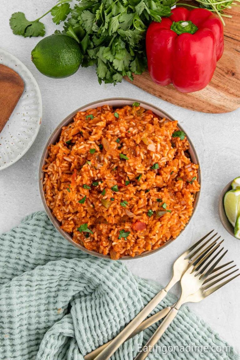 Crockpot Spanish Rice - Eating on a Dime