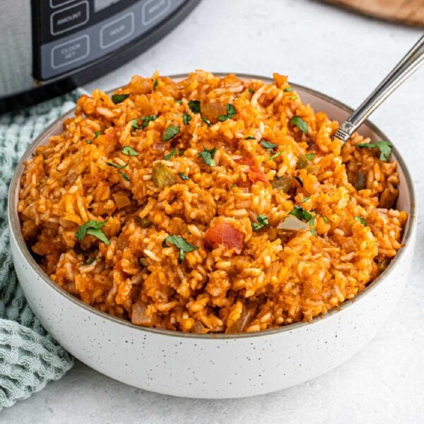 Crockpot Spanish Rice - Eating on a Dime