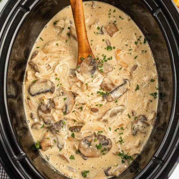 Slow Cooker Chicken Stroganoff