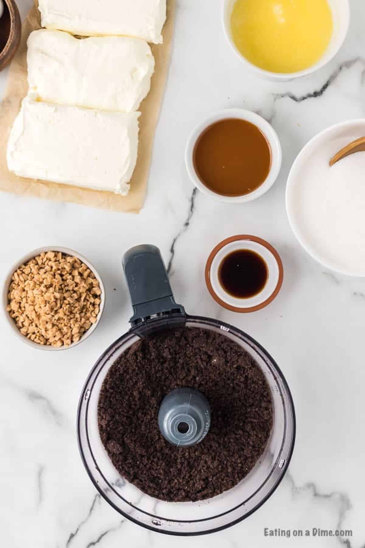 Crushing Oreos in a food processor
