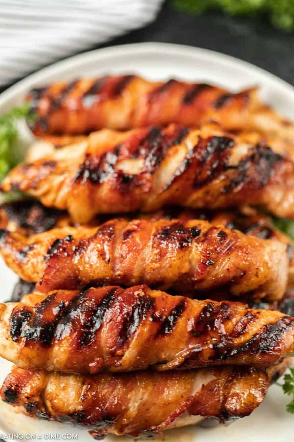 Grilled Bacon Wrapped Chicken Tenders, Only 4 ingredients