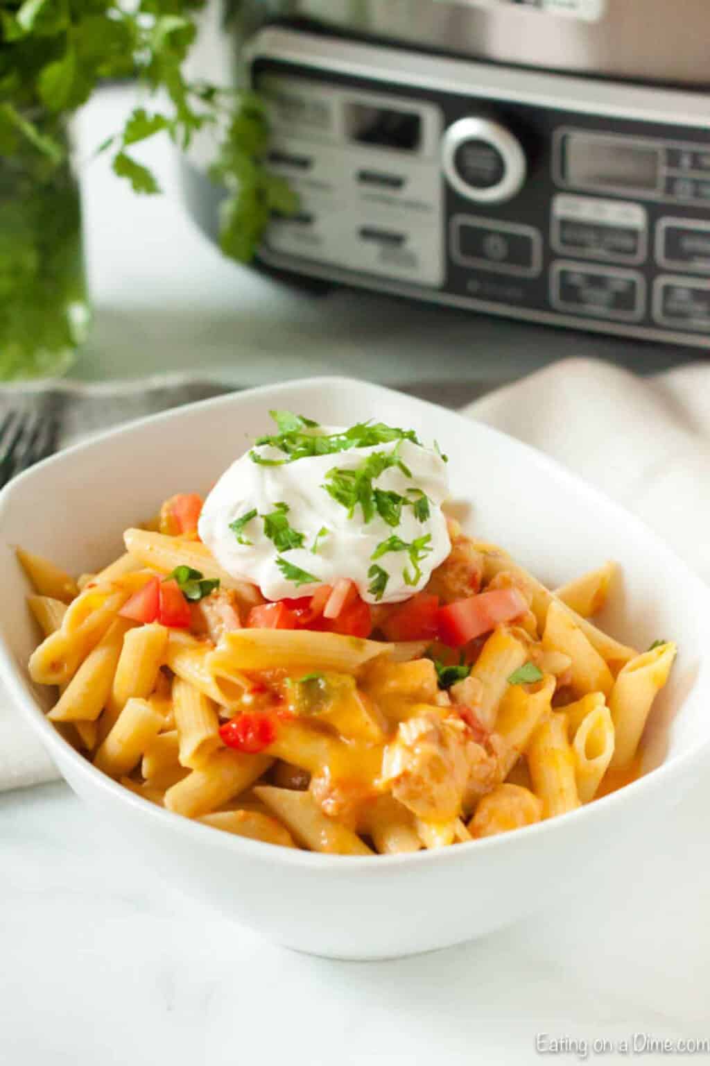 Crockpot Chicken Fajita Pasta