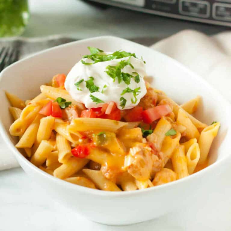 Crockpot Chicken Fajita Pasta