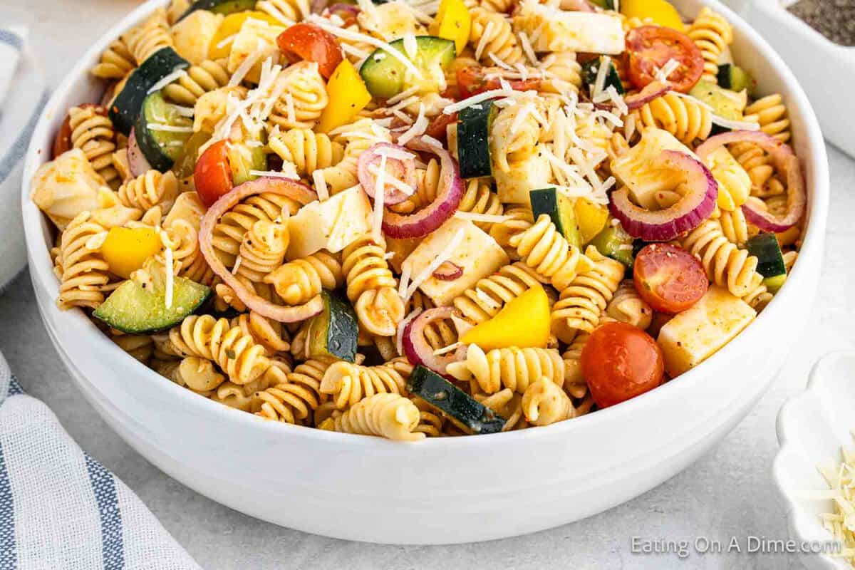 Salad Supreme Pasta Salad - Eating on a Dime