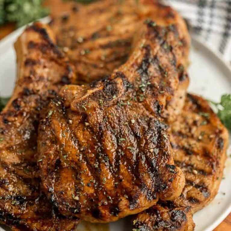 Grilled Pork Chop Marinade - Eatingonadime.com