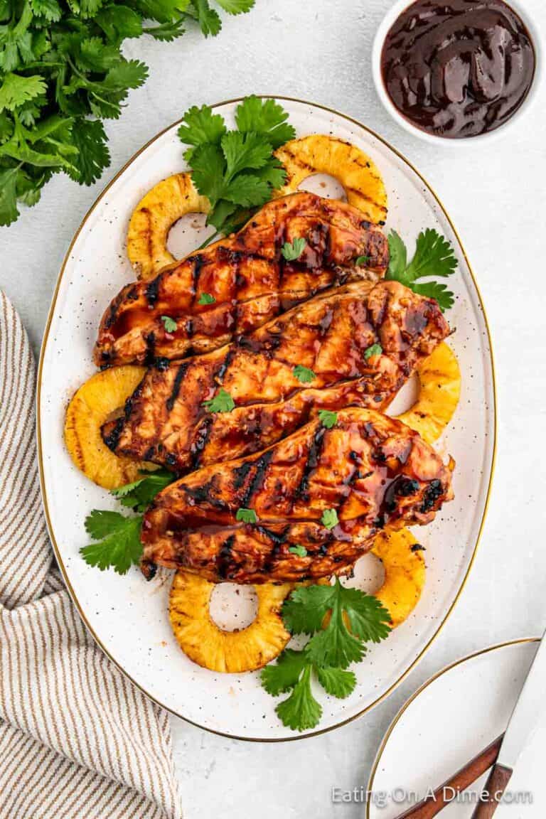 Grilled Hawaiian BBQ Chicken - Eating On A Dime