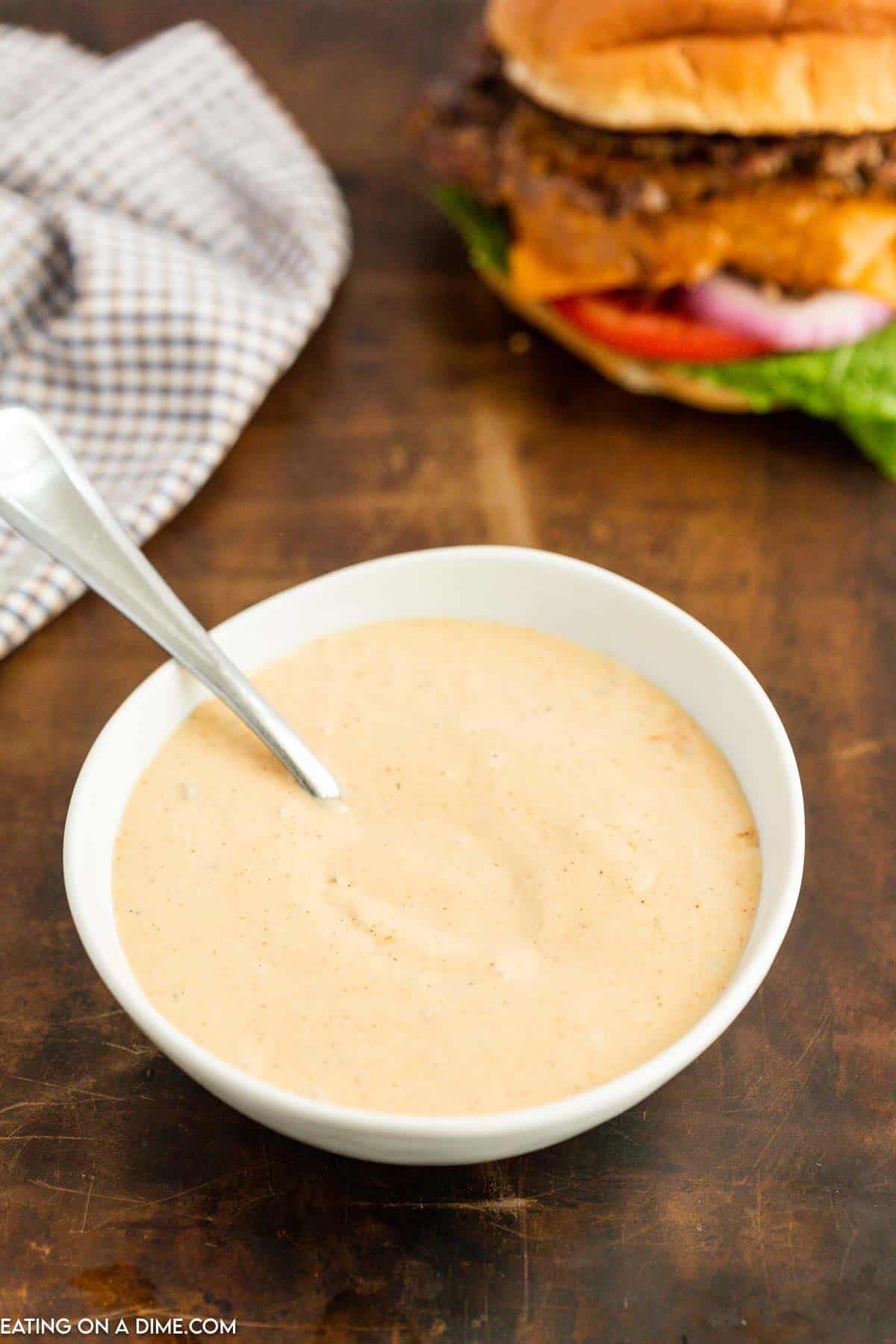 Burger sauce in a bowl 