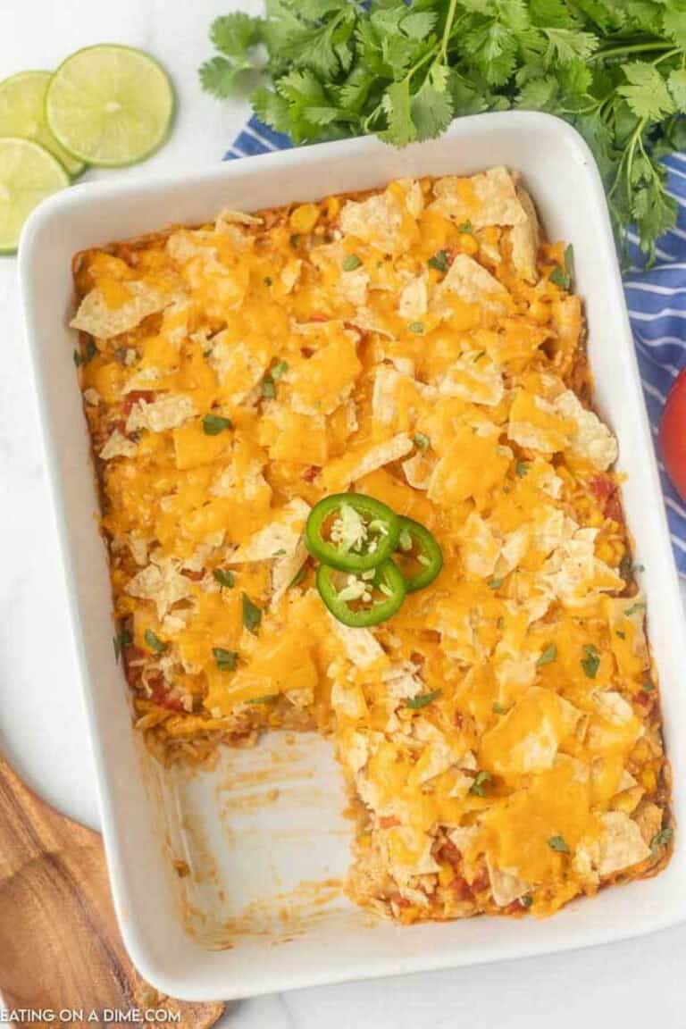 Easy Nacho Chicken Casserole recipe - easy Tex Mex Casserole