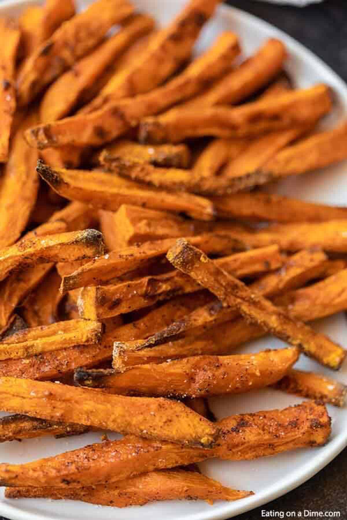 Sweet potato fries on a plate