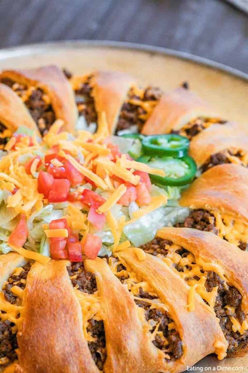 Taco crescent ring recipe - easy crescent roll taco ring