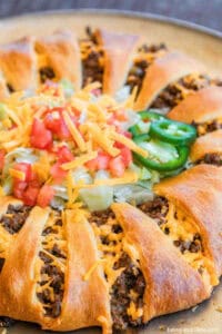 Taco crescent ring recipe - easy crescent roll taco ring