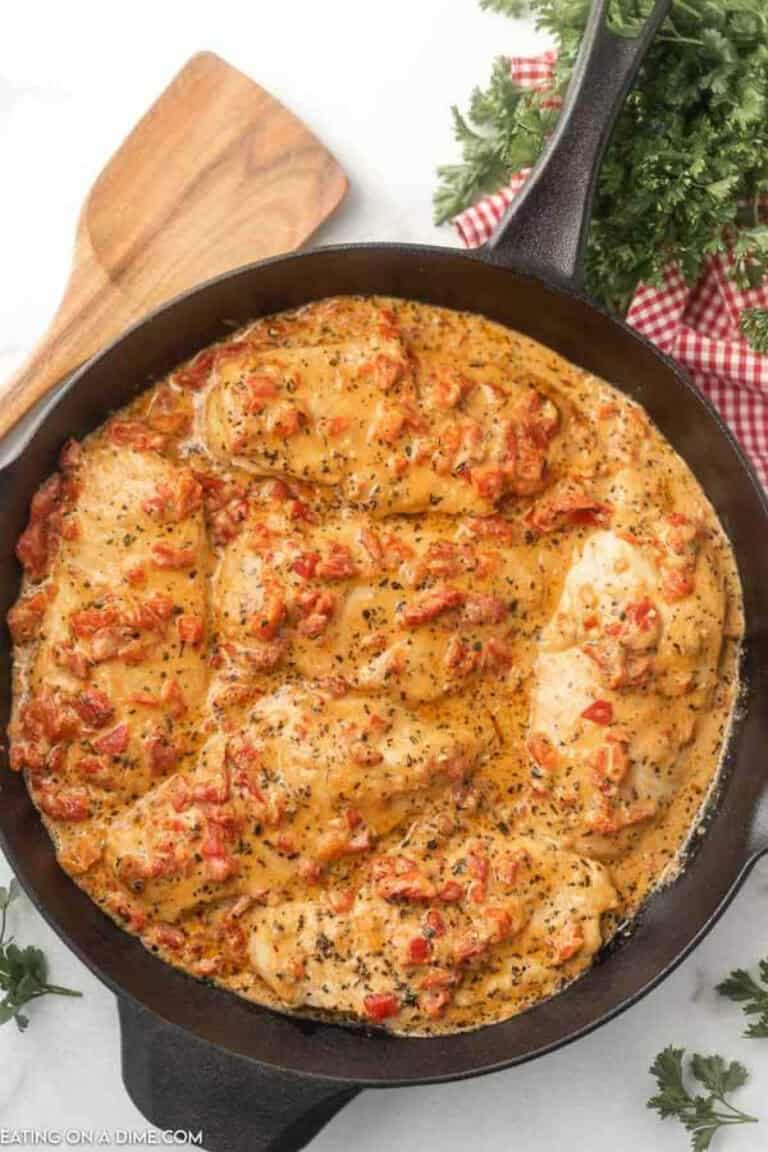 Creamy Roasted Red Pepper Chicken Recipe - Easy Keto Chicken Recipe