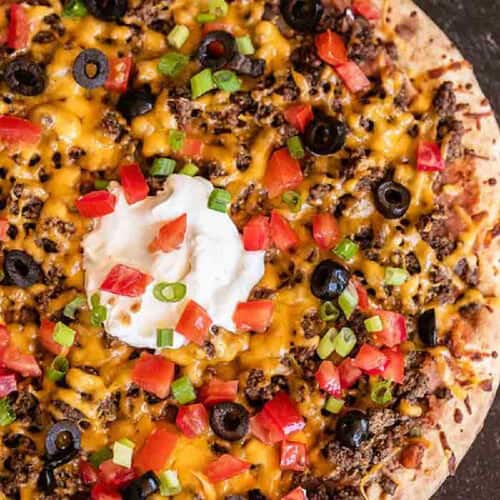 Taco pizza recipe - easy and delicious mexican pizza recipe