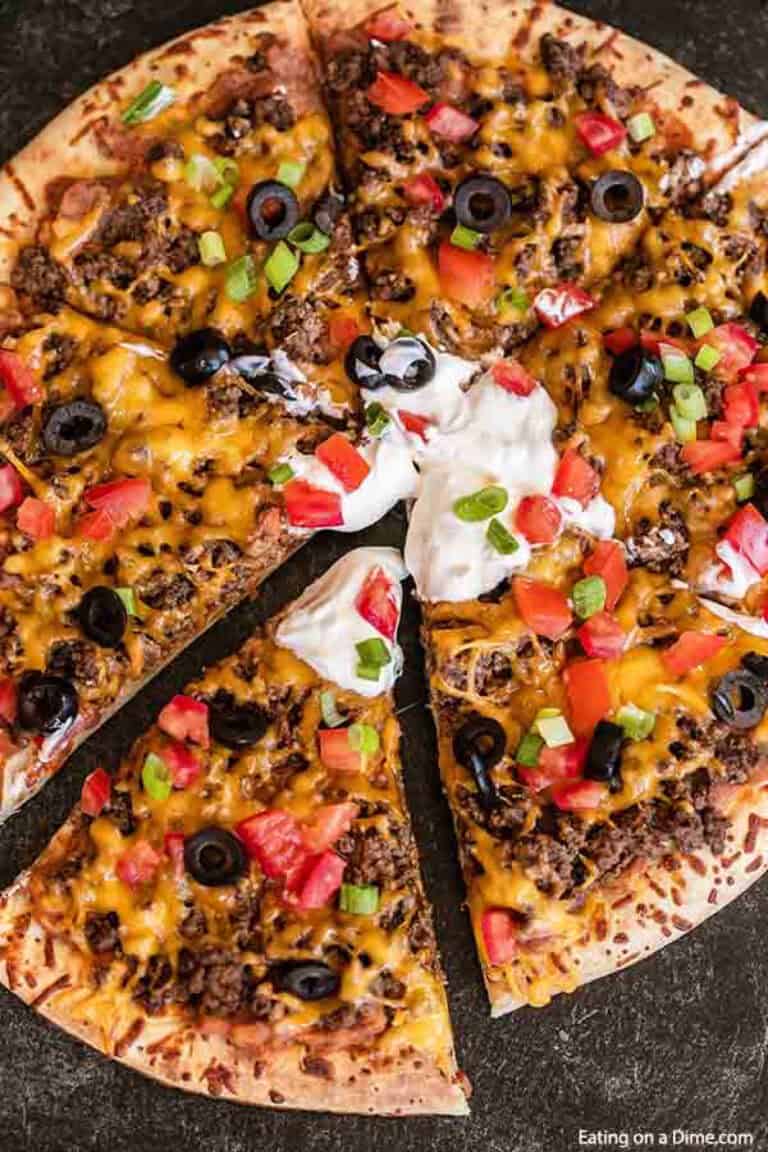 Taco pizza recipe - easy and delicious mexican pizza recipe