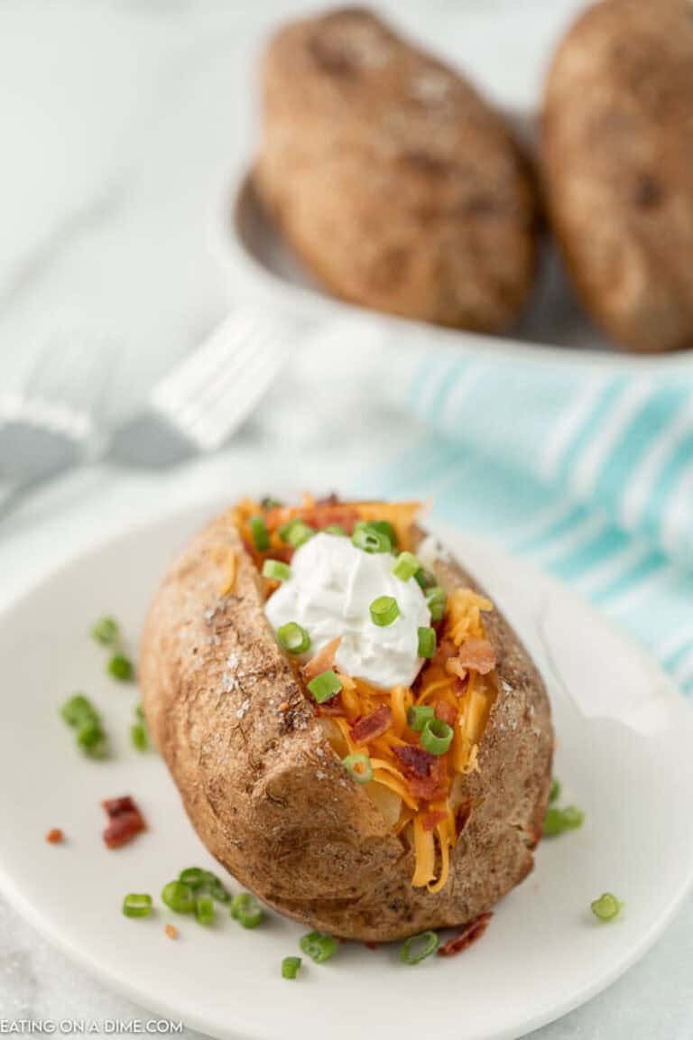 Crock Pot Baked Potatoes Recipe - Eating on a Dime