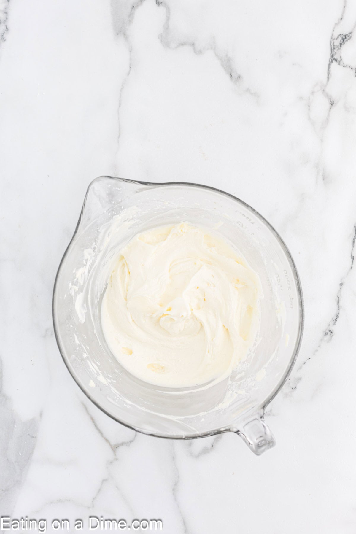 Cream cheese mixture in a bowl