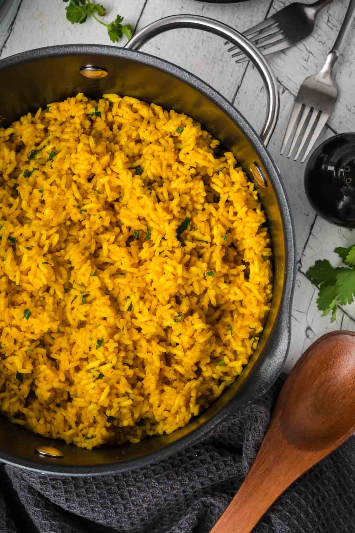 Yellow Rice in a large skillet