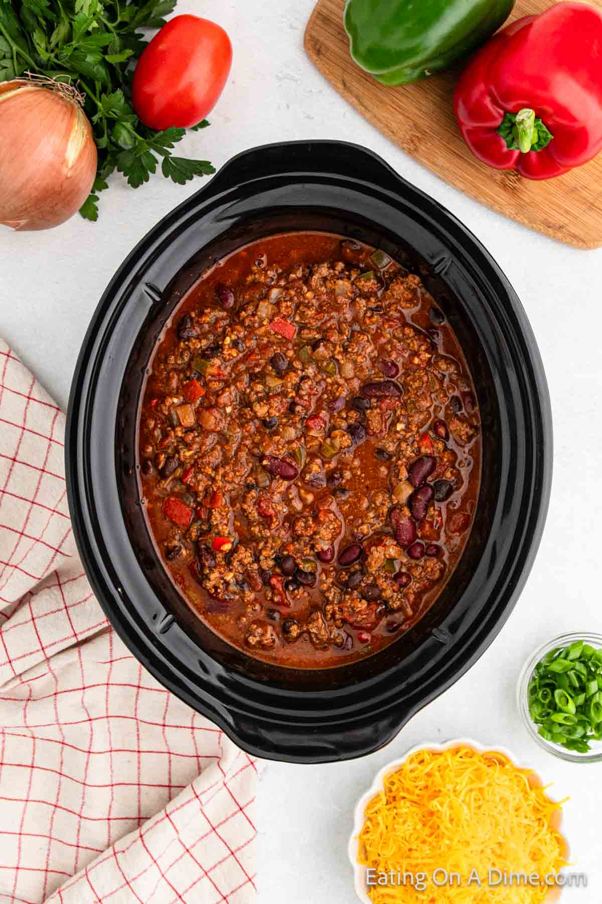 Venison Chili in the slow cooker