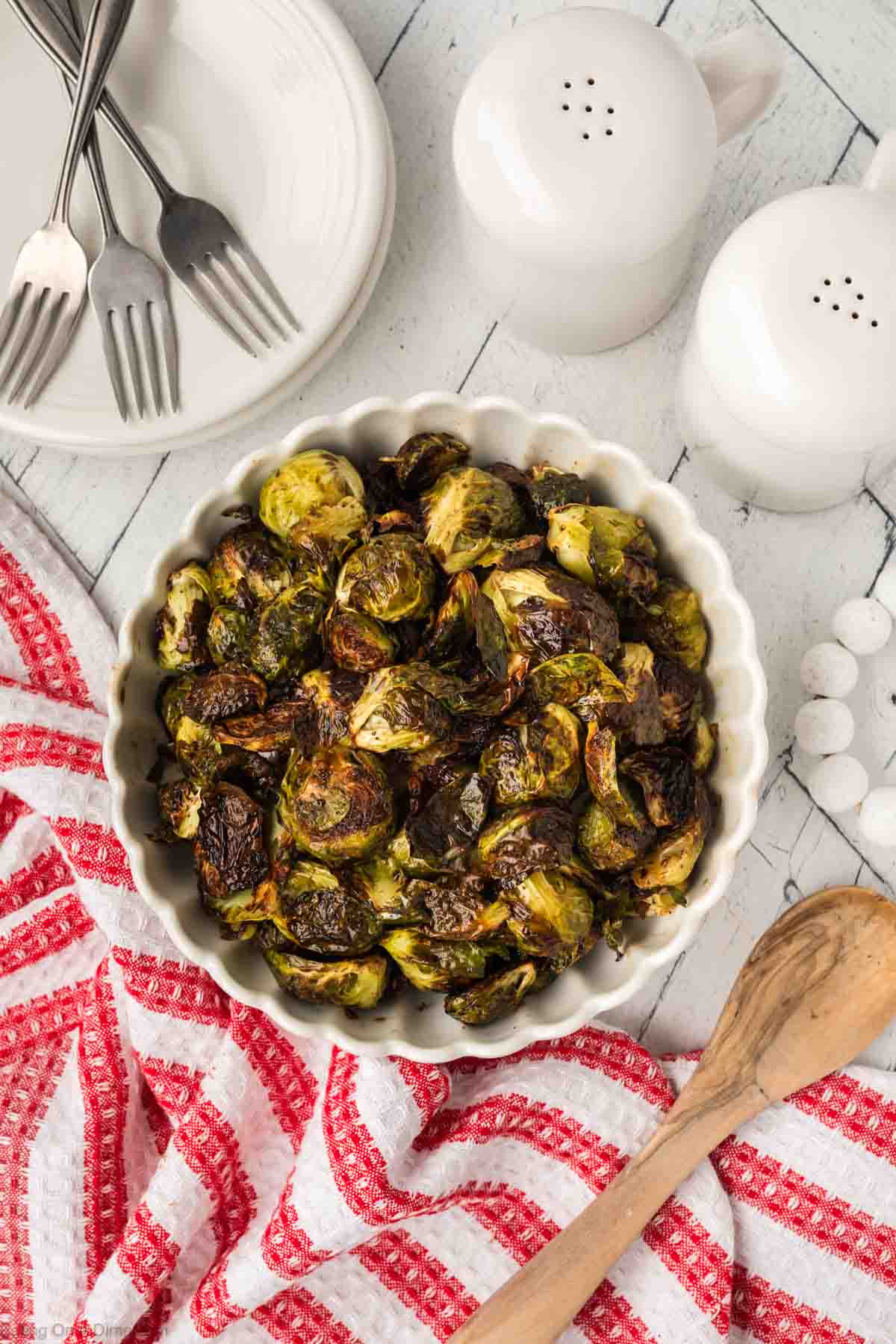 Roasted Brussel Sprouts in a bowl